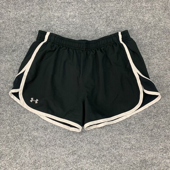 Under Armour Running Shorts Womens S HeatGear Inner Lining Stretch Semi Fitted - Picture 2 of 11